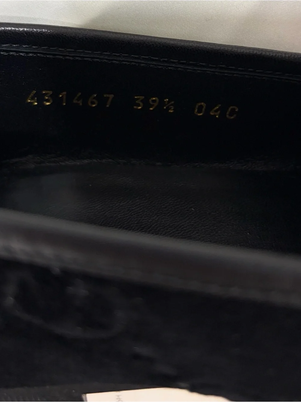 Gucci Black Velvet Horsebit Slip-On Loafers